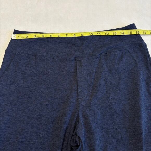 G4 Free High Waist Wide Leg Pull On Stretch Yoga Work Pants Pockets Size XL Blue - Picture 6 of 9